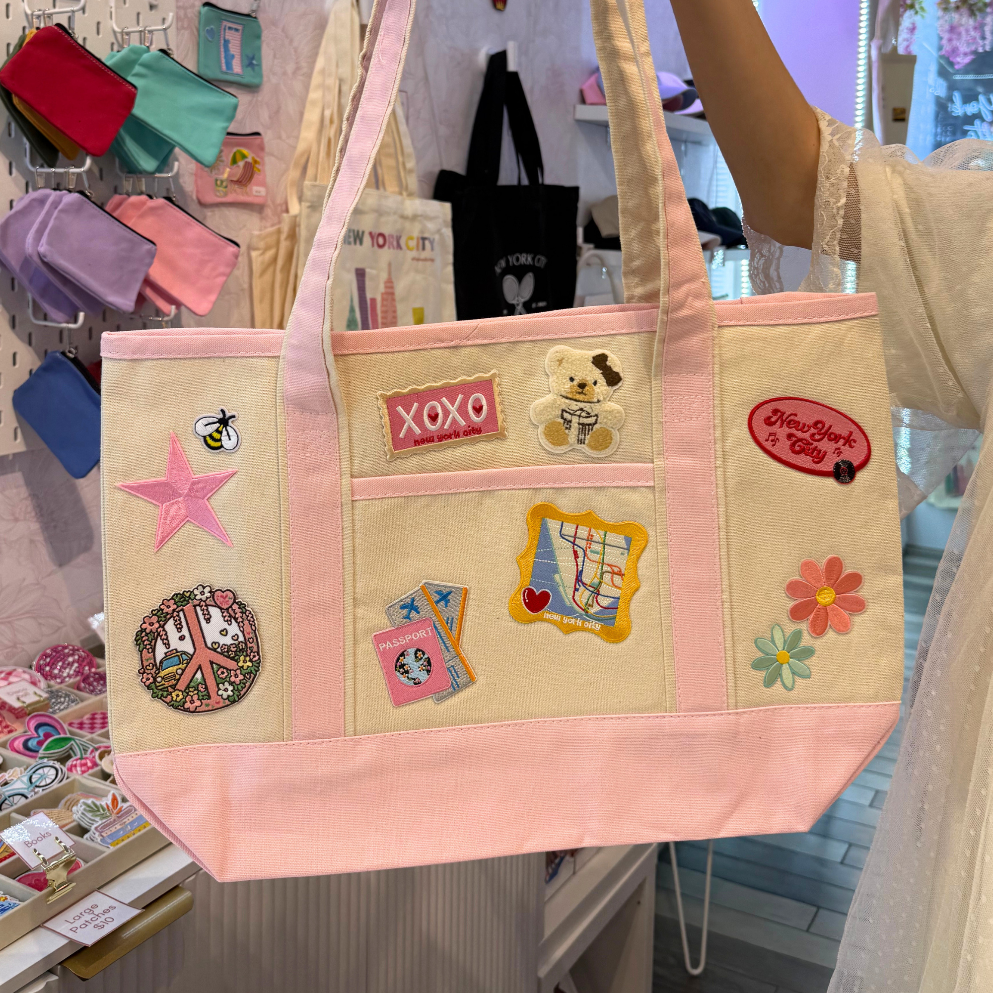 Deluxe Tote Bag | Patch Bar Online Experience Base | Made by YOU
