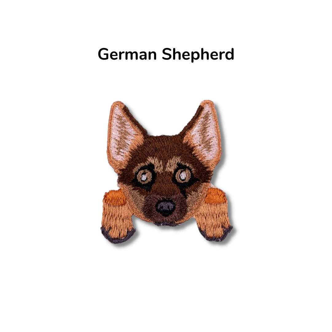 Paw Print Biohazard Patch, German Shepherd Dog Harness Patches