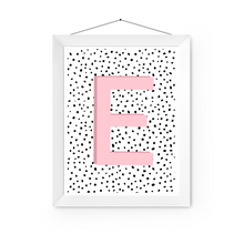  Initial Letter E Art Print | First Letter | Name Print | Dots Art Print | Cute Room Ideas