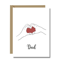  Dad Minimalist Heart Card | Minimalist Greeting Cards | Elegant Cards | Father's Day
