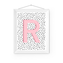  Initial Letter R Art Print | First Letter | Name Print | Dots Art Print | Cute Room Ideas