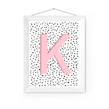  Initial Letter K Art Print | First Letter | Name Print | Dots Art Print | Cute Room Ideas