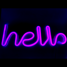  Hello Neon Signs | LED Lights | Art Wall Decor | Fun Wall Decor | Room Decor | Creative Spaces
