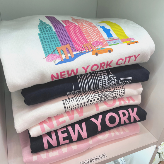 New York City Pink Crewneck | Handmade with love in NYC | Cotton Sweatshirts