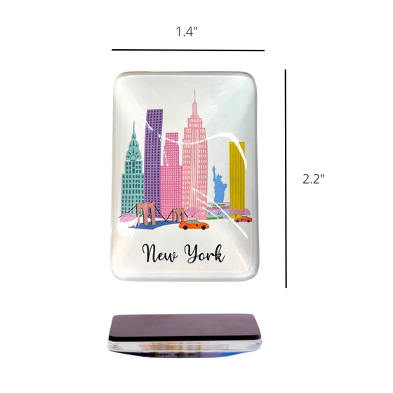 New York City Pink Streets Magnets | Glass Magnets | City Gifts