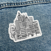 New York City Drawing B&W Patch | NYC | Iron-On Patches