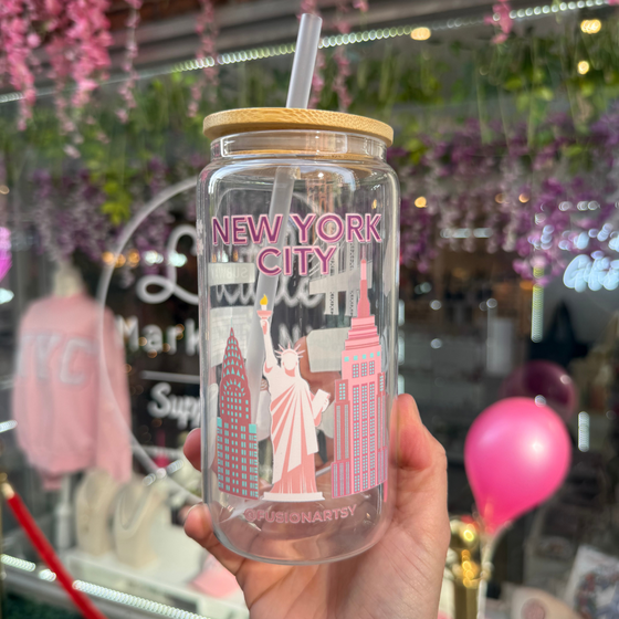 New York Glass Cups for Iced Drinks | Iconic NYC | Made in NYC