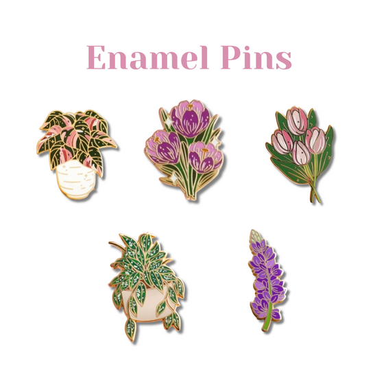 Houseplants Enamel Pins | Summer Vibes | Plant and Flower Lovers