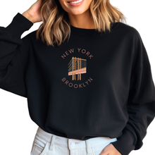  Brooklyn Embroidered  Crewneck  | Handmade with love in NYC | Cotton Sweatshirts