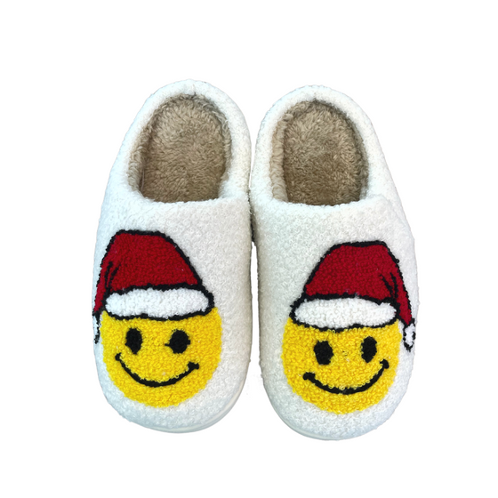 Smiley Face Christmas Edition Slippers | Comfy Shoes | Holidays Gift