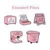 Pink and Preppy Enamel Pins | Mood Vibes | Cute Pins for Jackets and Backpacks