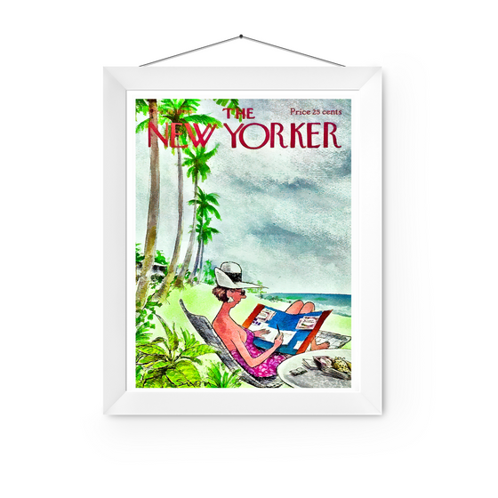 The New Yorker Cover Beach Lady | New York Prints | New York Lover