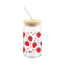  Strawberry Cup for Iced Drinks | Glass Cups for Her | Made in New York| Fruity Designs