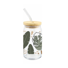  Leaves Cup for Iced Drinks | Glass Cups for Her | Made in New York| Relaxing Design