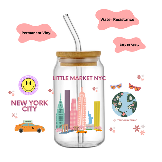 New York City Glass Cups for Iced Drinks | Made with Love in New York City