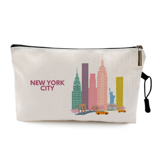 New York Pink Travel Bag | Make Up Pouch | New York City