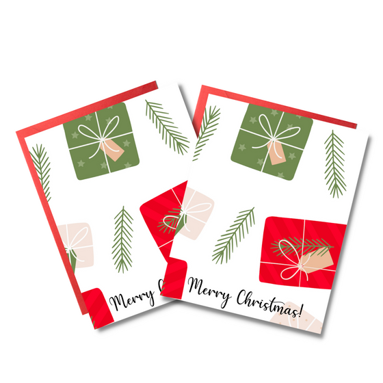 Merry Christmas Presents Card | Christmas Cards | Greeting Cards | Elegant Cards | Holiday Cards