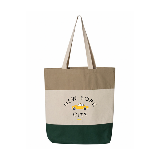 Tricolor Summer NYC Tote Bag | Recycled Bags | Washable Bag