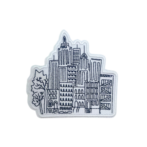 New York City Drawing B&W Patch | NYC | Iron-On Patches