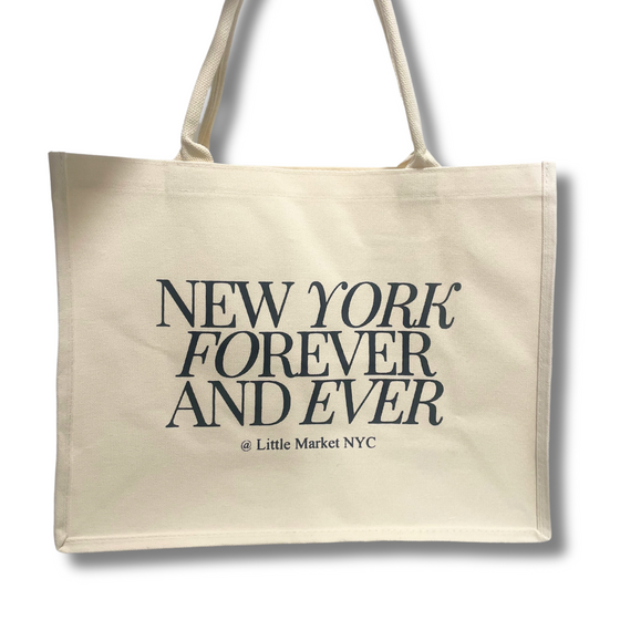 New York Forever and Ever Beach Bag | XL Canvas Size | Design in NYC