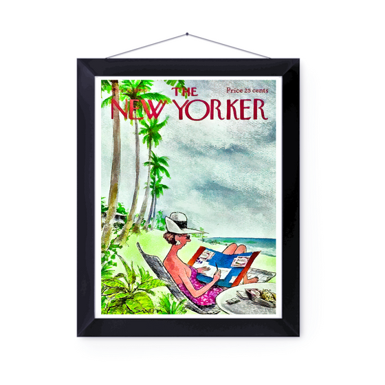 The New Yorker Cover Beach Lady | New York Prints | New York Lover