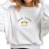 Embroidered NYC Taxi Crewneck  | Handmade with love in NYC | Cotton Sweatshirts