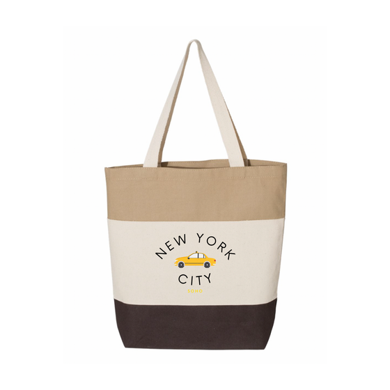 Tricolor Summer NYC Tote Bag | Recycled Bags | Washable Bag