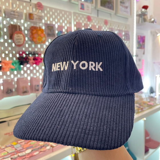 Blue Navy Corduroy Hats | New York City Lover  | Design in NYC | Elegant Style