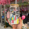 New York City Glass Cups for Iced Drinks | Blue Design | Made in NYC