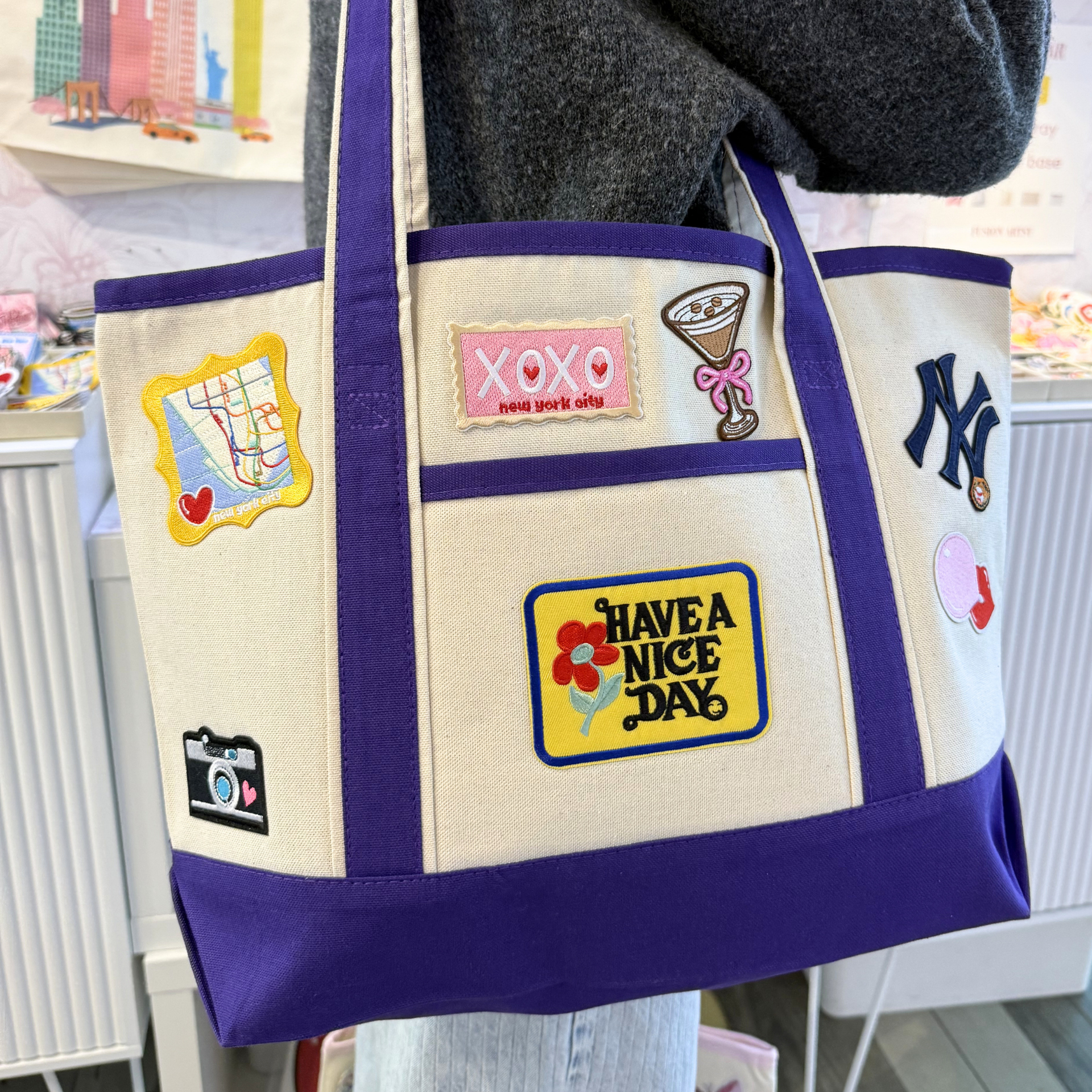 Deluxe Tote Bag | Patch Bar Online Experience Base | Made by YOU