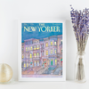 The New Yorker Cover Blue Brownstones Houses | New York Prints | New York Lover