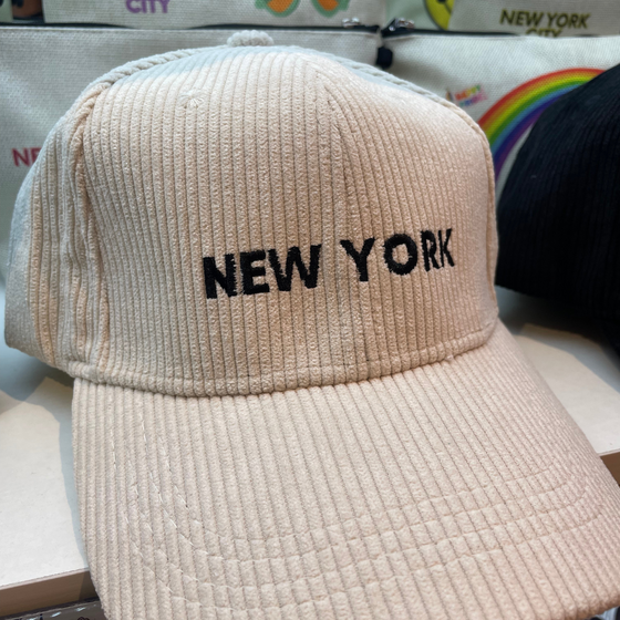 White New York Corduroy Hats | Designed in NYC