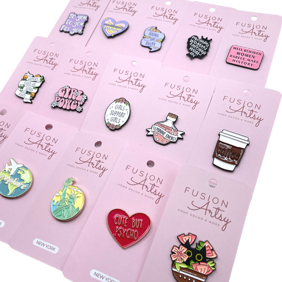 Pastel Colors Heart Shape Pins | Cute Pins | Heart Lover | Preppy Colors