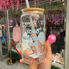 New York City Glass Cups for Iced Drinks | Blue Design | Made in NYC