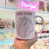 New York Pink Map NYC | Ceramic Mugs | Designed in NYC | New York Souvenirs