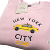 Embroidered NYC Taxi Crewneck  | Handmade with love in NYC | Cotton Sweatshirts