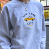Embroidered NYC Taxi Crewneck  | Handmade with love in NYC | Cotton Sweatshirts