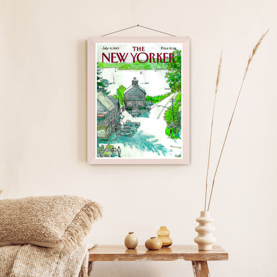 The New Yorker Cover Green Small Town | New York Prints | New York Lover