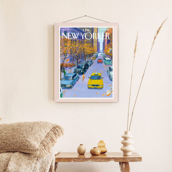 The New Yorker Cover Violet Taxi Cab | New York Prints | New York Lover