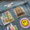 New York City Pink Streets and Buildings Patch | NYC | Iron-On Patches