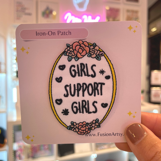 Girls Support Girls Patch | Girl Power | Iron-On Patches