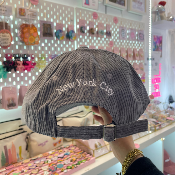 Gray Corduroy Hats | New York City Lover  | Design in NYC | Elegant Style