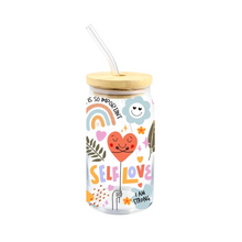  Self Love Cups for Iced Drinks | Glass Cups for Her | Made in New York | Positive Energy | Good Mood Cup
