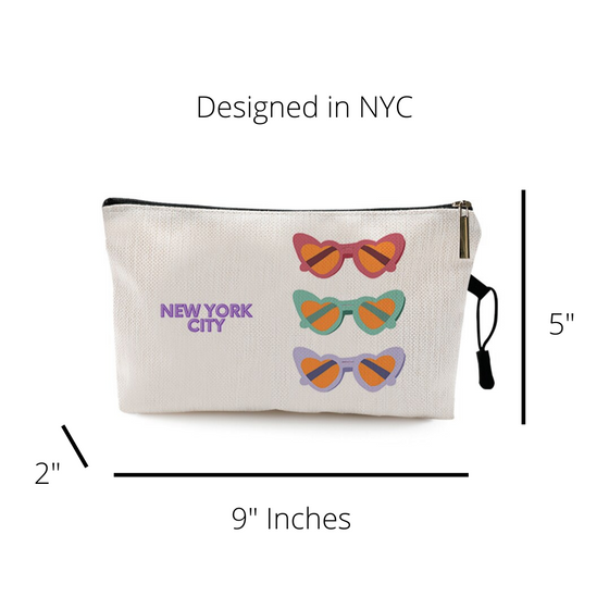 Summer Sunglasses Travel Bag | Make Up Pouch | New York City
