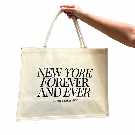 New York Forever and Ever Beach Bag | XL Canvas Size | Design in NYC