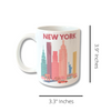 New York City Pink  | Ceramic Mugs | Made in NYC | New York Souvenirs
