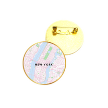  New York City Pink Map Gold Pin | Made in NYC