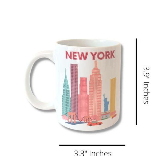 Floral Girl New York | Ceramic Mugs | Made in NYC | New York Souvenirs