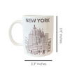 New York City Blue Map | Ceramic Mugs | Made in NYC | New York Souvenirs