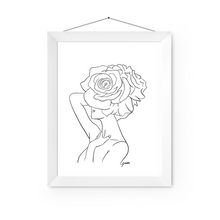  Crown Flower Girl 3 Art Print | Home Decor | Minimalist Drawing | Room Ideas